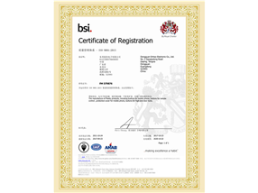ISO9001:2015 BSI认证
